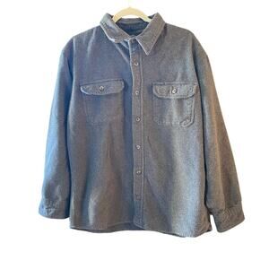 Schmidt workwear 100% cotton flannel button up gray men’s size large